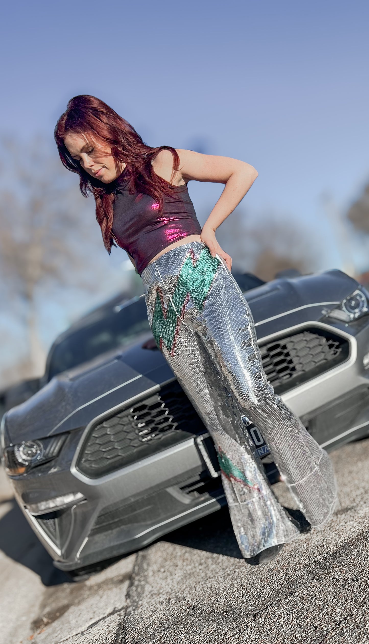 “Ride the Lightning” Sequin Flares