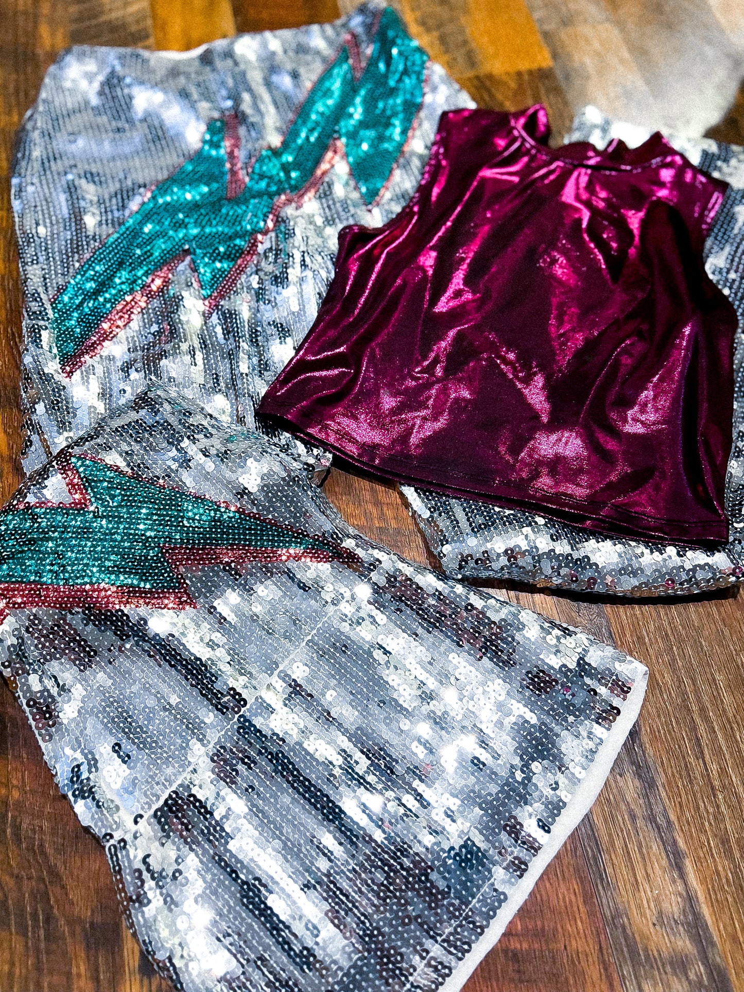 “Ride the Lightning” Sequin Flares