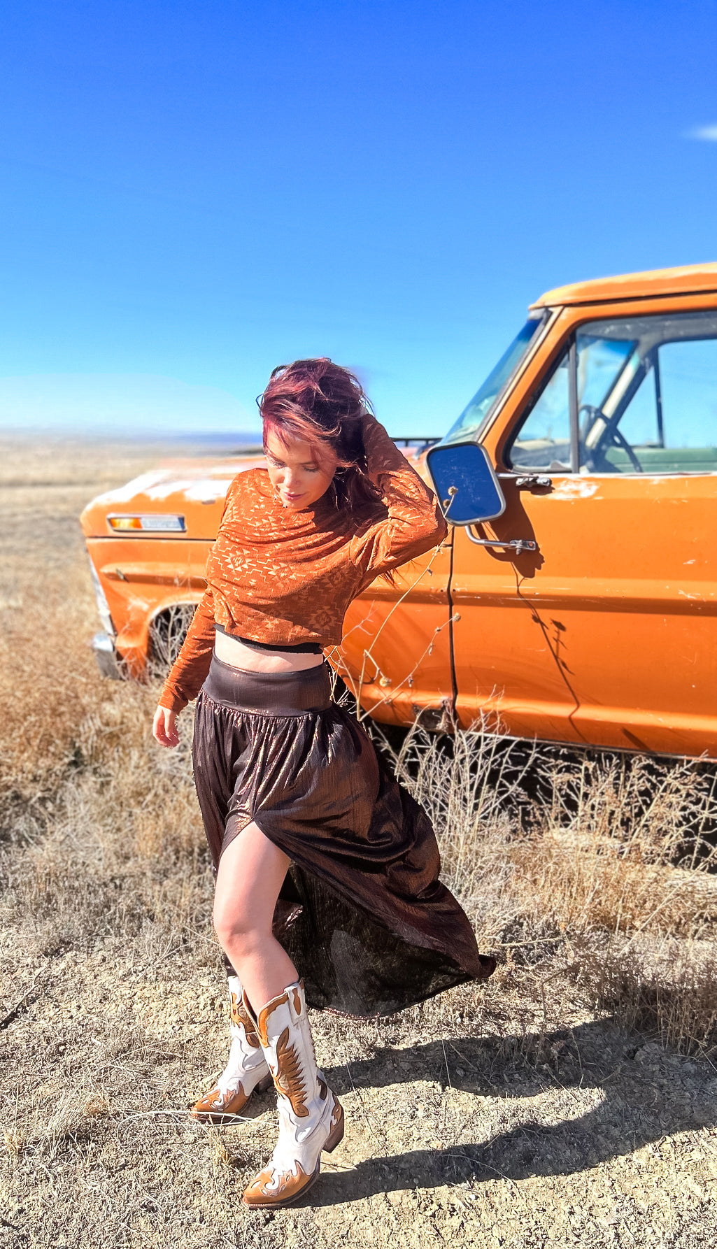 Charged Up Copper Skirt