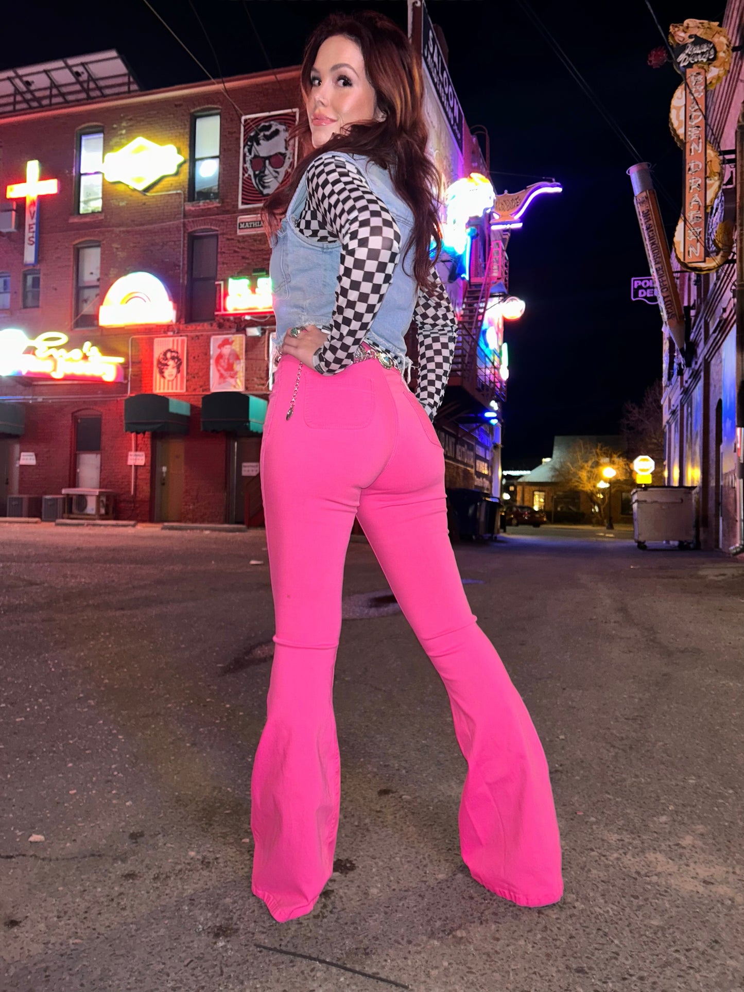 Neon Alley Pink Flares