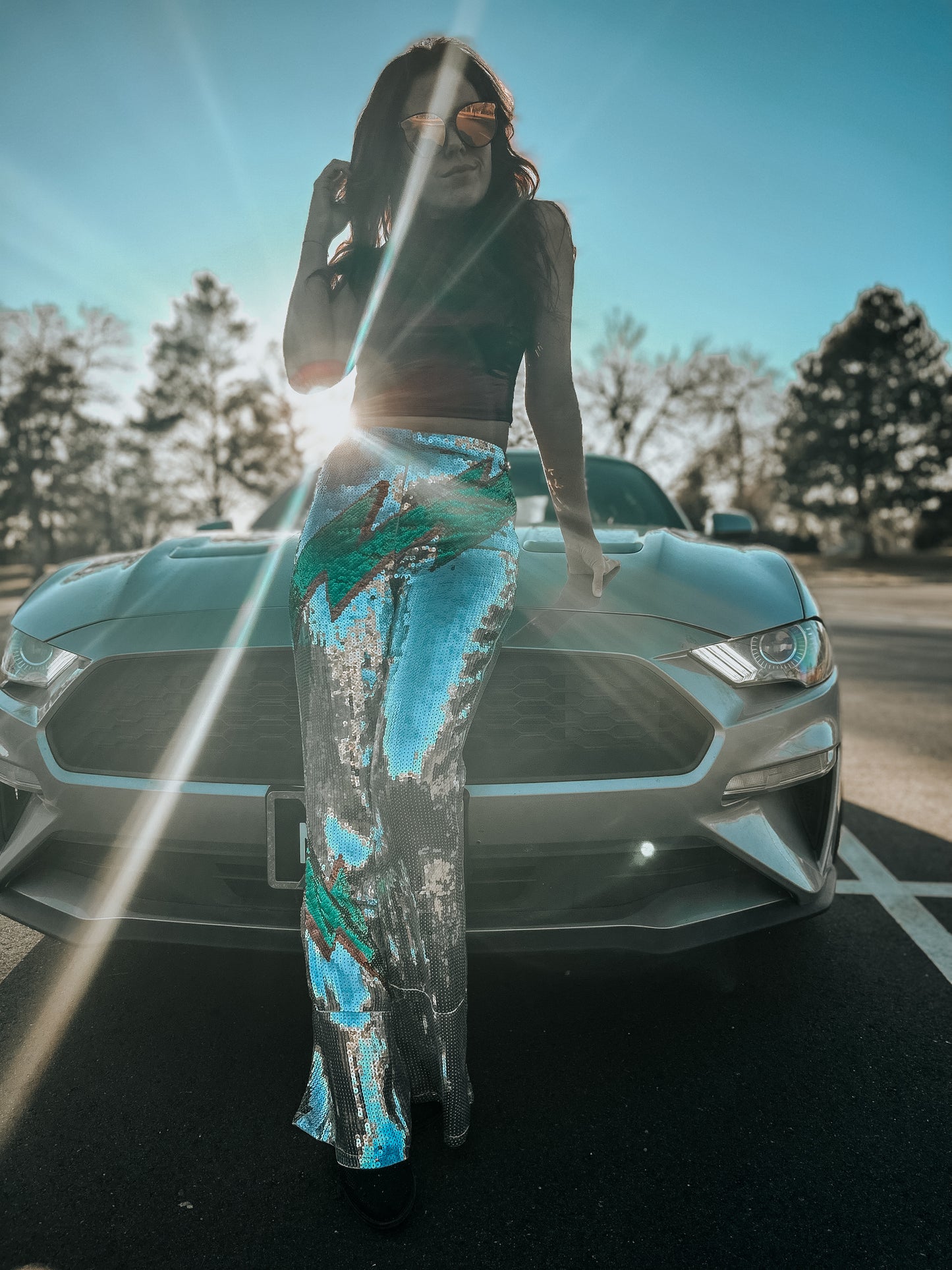 “Ride the Lightning” Sequin Flares